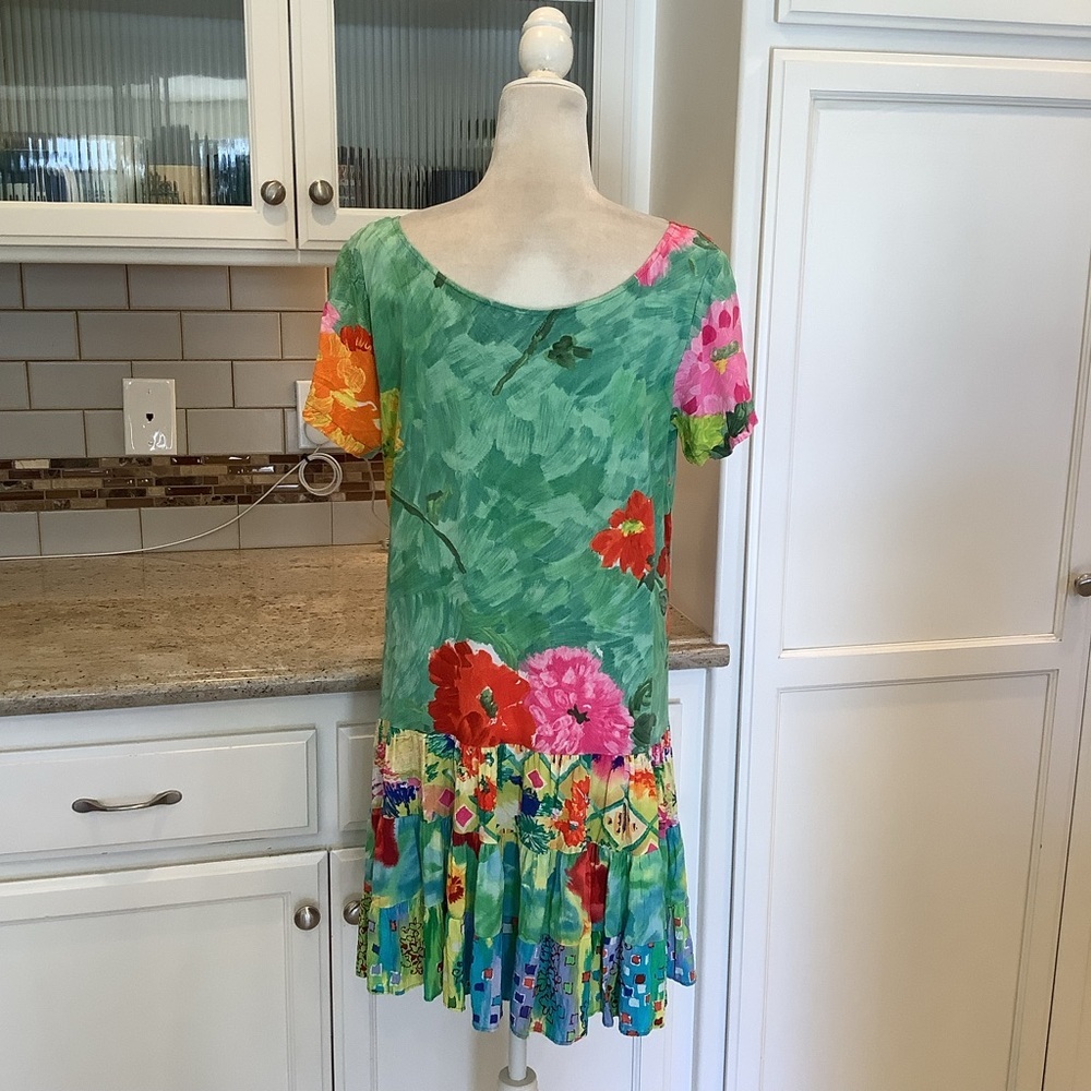 Jams World Vintage Floral Green Garden Dress Size XL - Picture 8 of 8